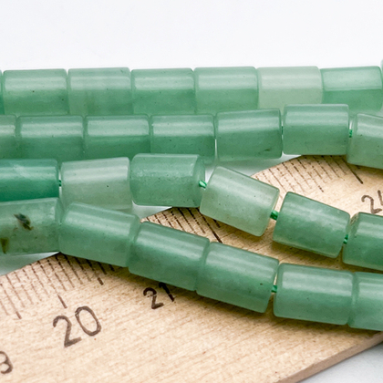 Авантюрин бусины, цилиндр, размер около 8*6 мм, цена за набор 10 бусин