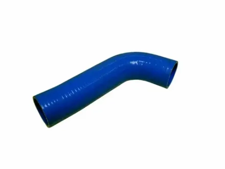 Патрубок а/м КАМАЗ радиатора верхний (силикон, синий) (60x273/104)