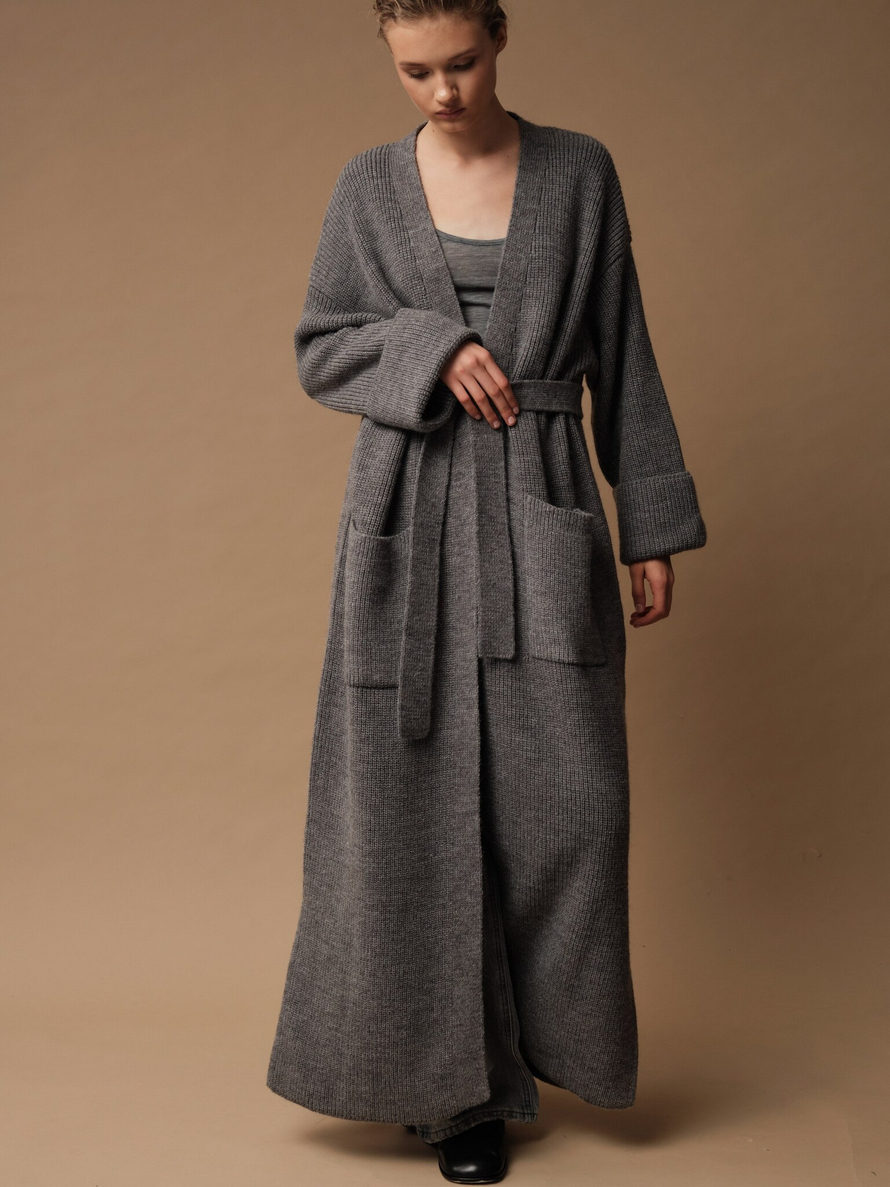 C0153-05 Кардиган женский темно-серый dbr