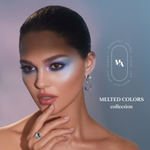 Серьги с Аквамаринами и Бриллиантами, Эмаль, E0123-03/1