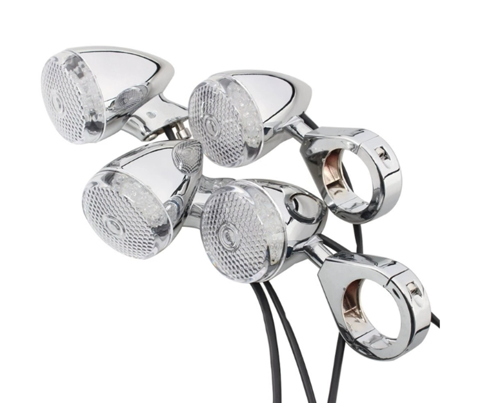 поворотники универсальные(комплект 4шт) XR-3019 хром