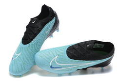 Бутсы Nike Phantom GX Elite FG (Черный+голубой)