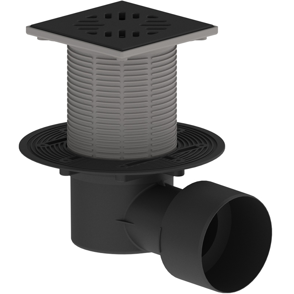 ТП-5100P Трап горизонтальный регулируемый с чугунной решеткой D75/110