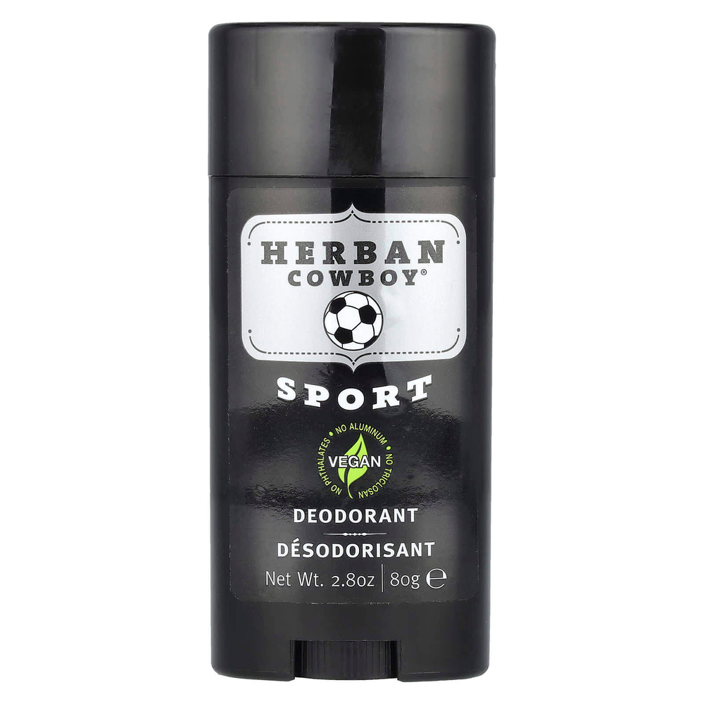 Herban Cowboy, Спортивный дезодорант, 80 г (2,8 унции)