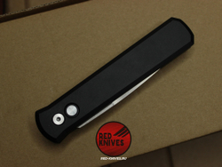 Нож Pro-Tech Godfather - черная рукоять, клинок саттин RK/504