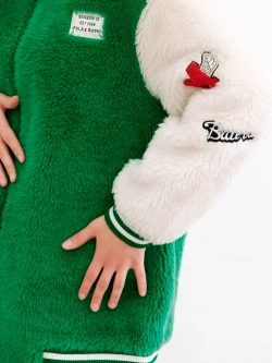 Куртка бомбер из шерсти, зеленая, SilverFox