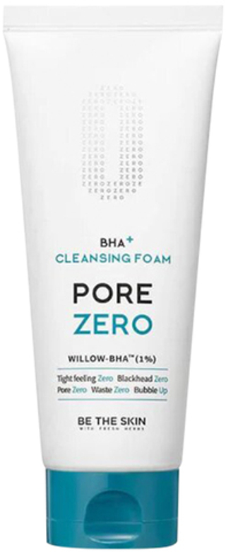 Пенка для умывания лица с кислотами от черных точек BE THE SKIN BHA+ Cleansing Foam Pore Zero 250 гр