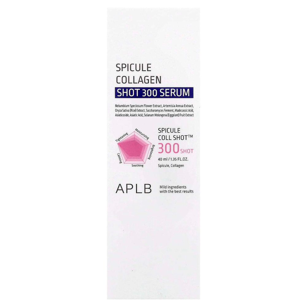 APLB, Spicule Collagen Shot 300, сыворотка, 40 мл (1,35 жидк. Унции)