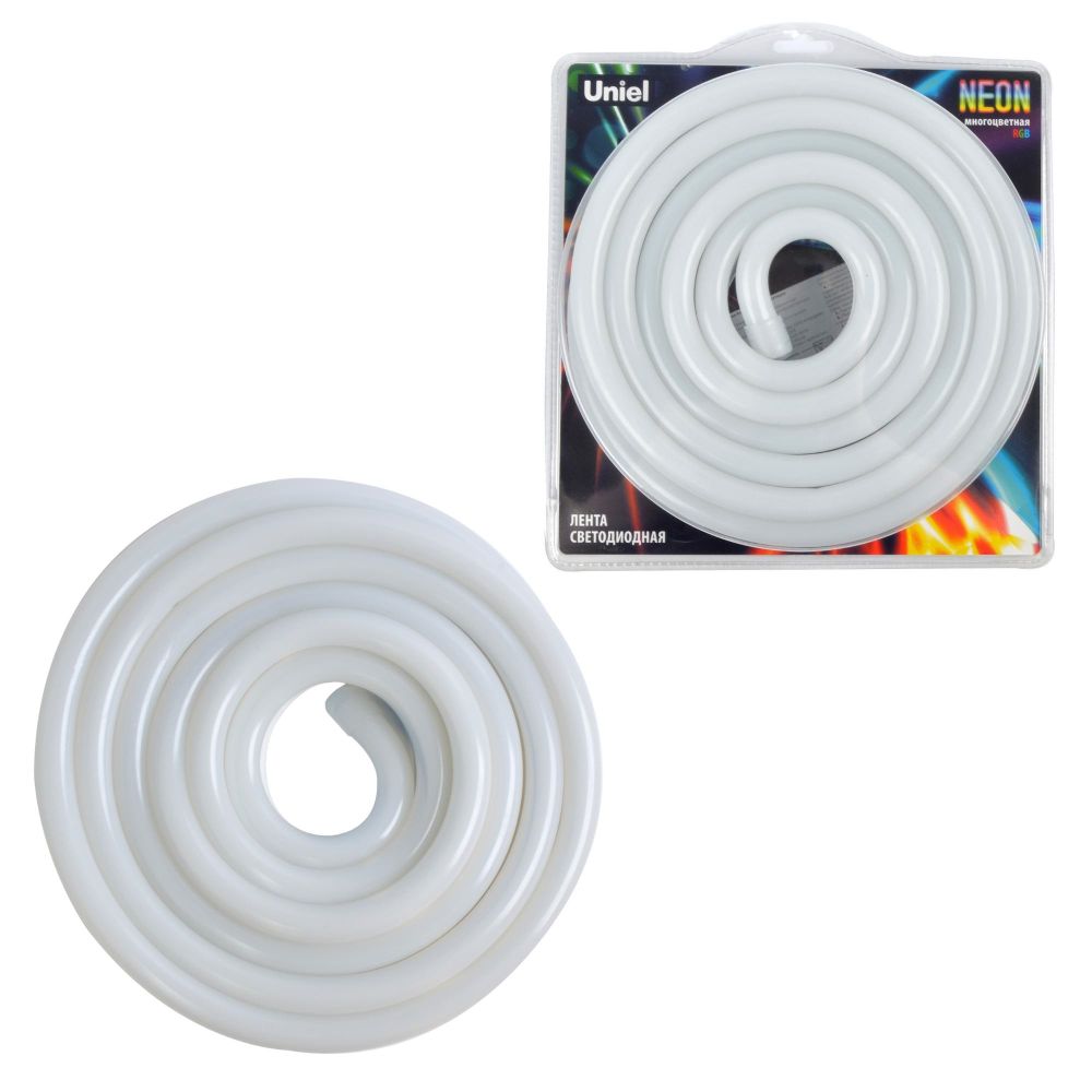 ULS-N02-5050-60LED-m-13mm-IP67-DC12V-14W-m-5M-RGB Светодиодная гибкая герметичная лента. NEON. Катушка 5м. в блистере. RGB. ТМ Uniel