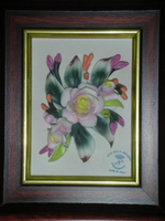 Фарфор. Цветы картина. Capodimonte. Италия