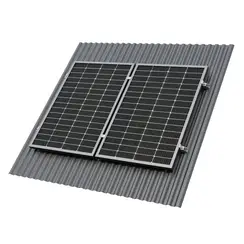 Крепёж двух солнечных батарей 100-200 Вт на наклонную крышу. 70 мм