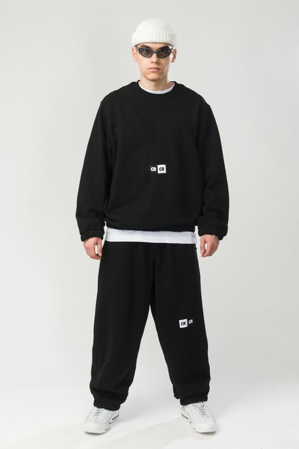 Толстовка крюнек Two Phase Crew Черный/Черный - фото 2