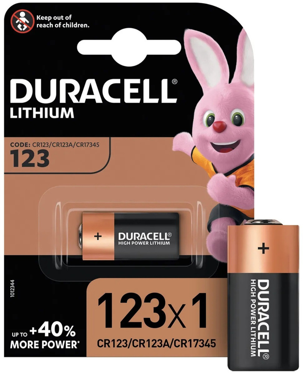 DURACELL Lithium CR123 BL1 батарейка литиевая