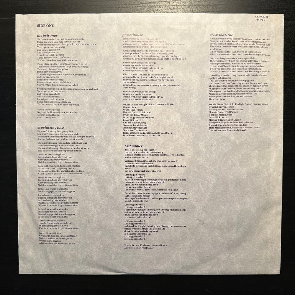 Howard Jones - Cross That Line (Германия 1989г.)