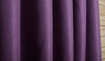 Длинные шторы под  лён Oxford (фиолетовый)