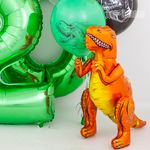 Шар 3D (25''/64 см) Фигура, Динозавр Аллозавр, Оранжевый, 1 шт. в упак.