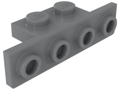 Lego 50шт Кронштейн 1x2-1x4 с двумя закругленными углами внизу (светло-серый) 28802-6168615