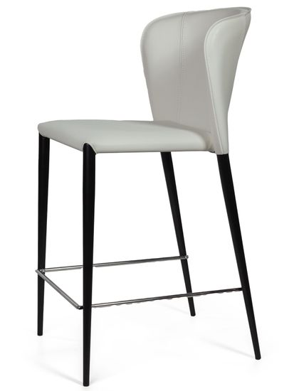 Стул полубарный Albert кожа цвет белый