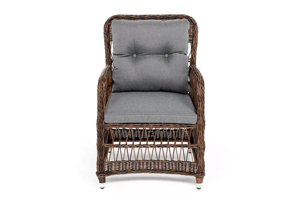 "Цесена" кресло плетеное из искусственного ротанга, цвет коричневый