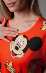 Пижама жен.б/в шорты+футб мульт ПЖМ0002