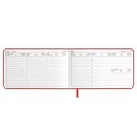 Еженедельник 2025г. А6, 87*150ммм, Феникс+ Виннер красный, кож.зам, тиснение, ляссе, 64л