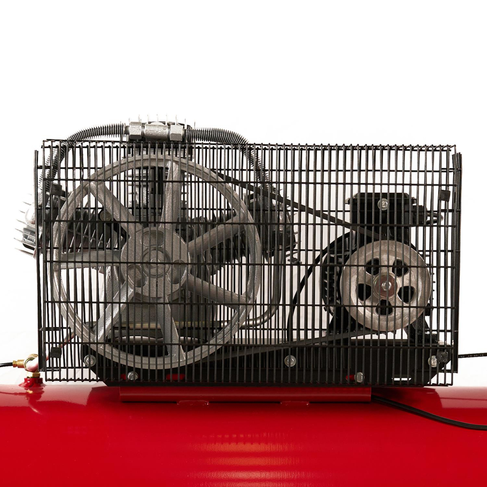 Компрессор ROSSVIK СБ4/С-100.LB40, 580 л/мин, 10 бар, ресивер 100 л, 380 В/3 кВт, красный