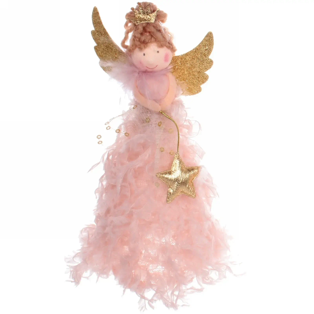 Фигурка новогодняя «Фея любви» 16 см, Розовый