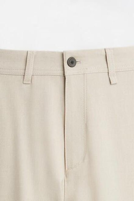 ZARA БРЮКИ КОМФОРТНОЙ ПОСАДКИ ИЗ РЕЛЬЕФНОЙ ТКАНИ, БЕЖЕВЫЙ