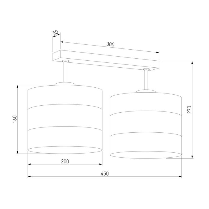 Потолочная люстра TK Lighting 3223 Tago White