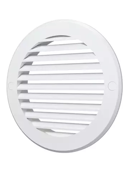 Решетка 100 10РКН вентиляционная вытяжная D130 с фланцем D100 ASA-пластик ERA title=