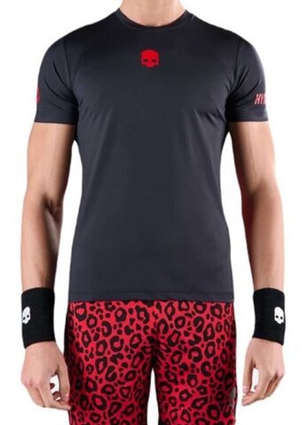 Мужская теннисная футболка Hydrogen Panther Tech T-Shirt - black/red