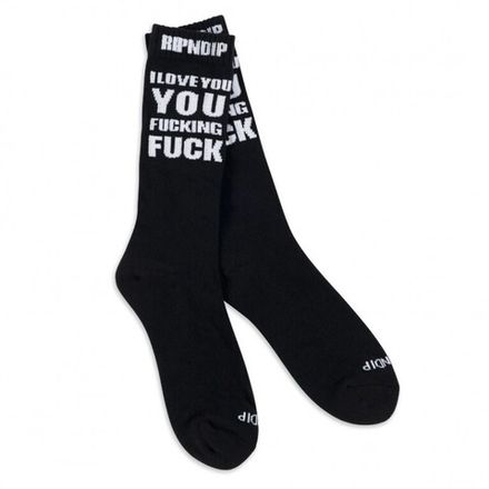 Носки Ripndip ILY Fuckin Fuck Socks Black