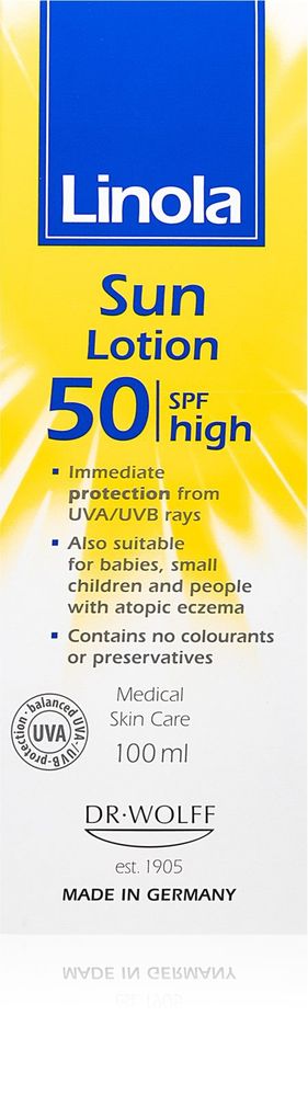 Linola солнцезащитный крем для сухой и атопической кожи Sun Lotion SPF50