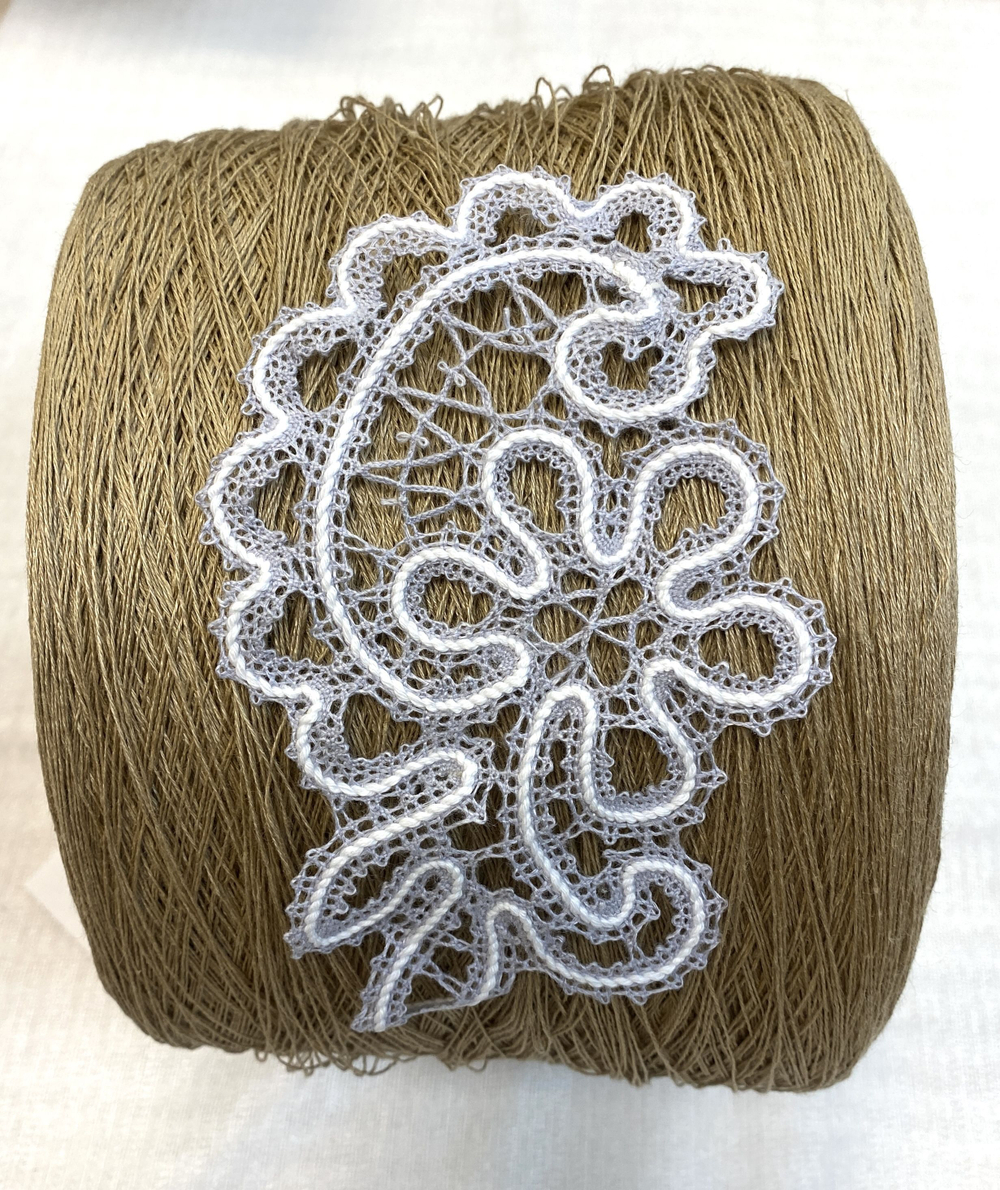 Пряжа на бобине (Италия) 100% лен 100г-866м 340г