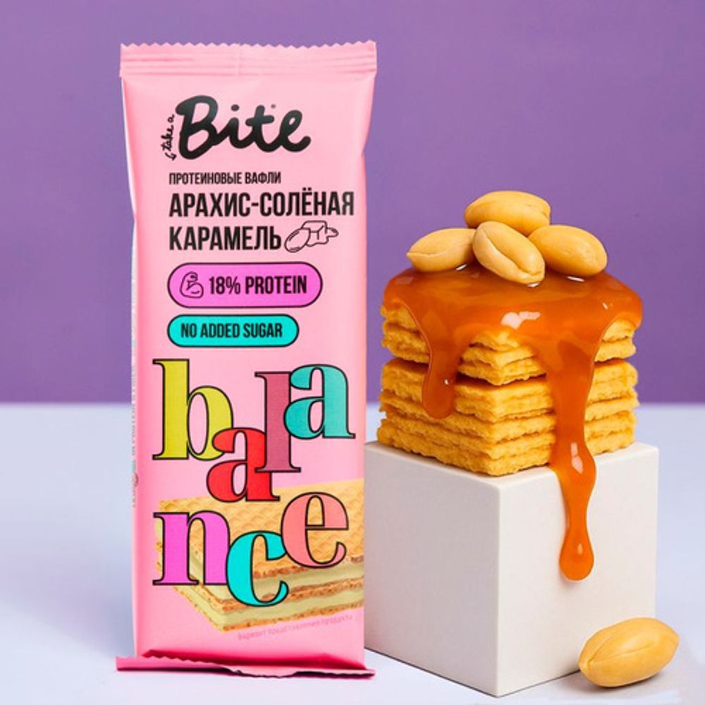 Вафли Bite Арахис-соленая карамель 35 гр