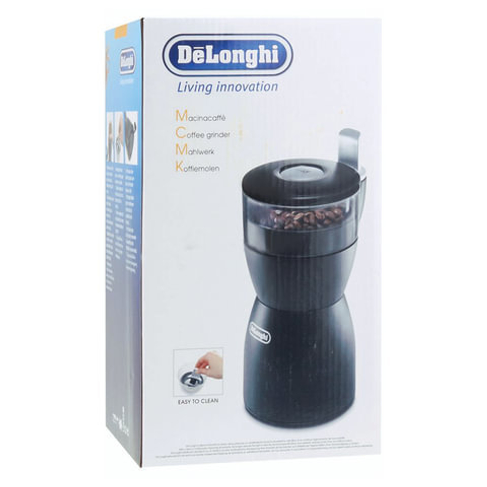 Кофемолка DELONGHI KG 40, 170 Вт, объем 90 г, ножи из нержавеющей стали, черная, KG40