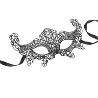 Черная ажурная текстильная маска Амели Bior Toys Erowoman-Eroman EE-20355
