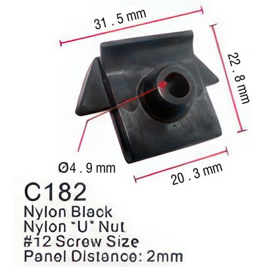 Клипса для крепления внутренней обшивки а/м Ниссан/ Пежо/ Рено пластиковая (100шт/уп.) Forsage клипса C0182(Nissan/Peugeot/Renault)