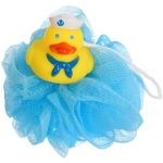 Мочалка-шар для тела полипропиленовая детская «Baby Boom - Мистер Пупсик Утя», цвет голубой, 20гр, d-11см