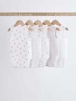 Боди без рукавов для малышей Next K79-885, 5 шт., Белый