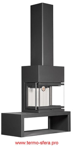 Камин МАДРИД на дровнике Гигант справа подовый