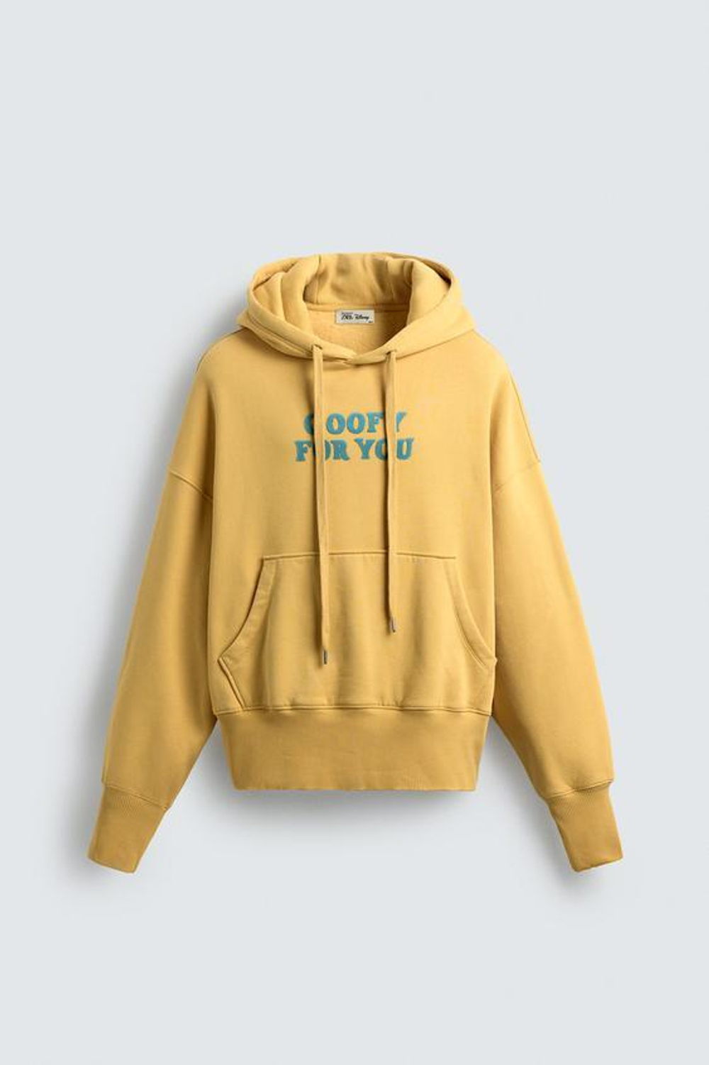 ZARA HARRY LAMBERT X DISNEY ХУДИ С КАПЮШОНОМ И НАДПИСЬЮ, ЖЕЛТЫЙ