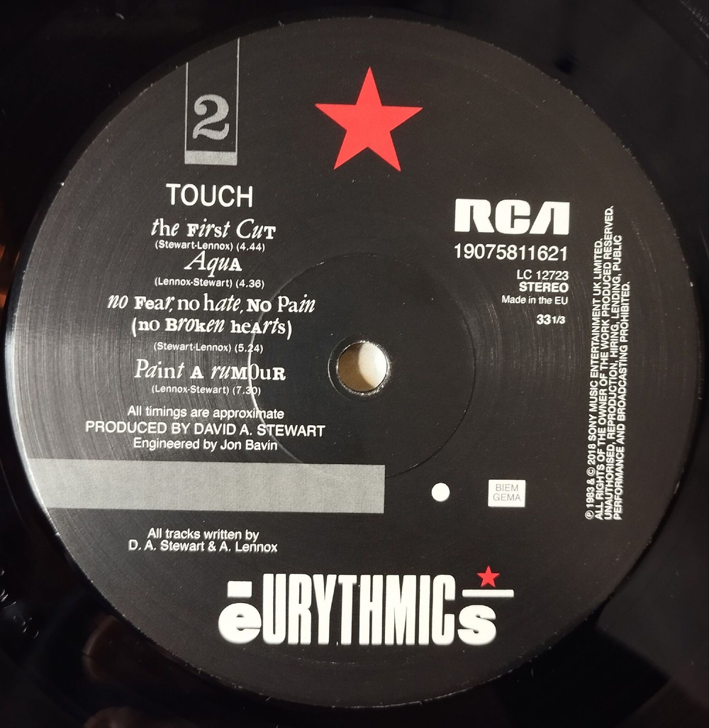 Винтажная виниловая пластинка LP Eurythmics Touch (EU 2018)