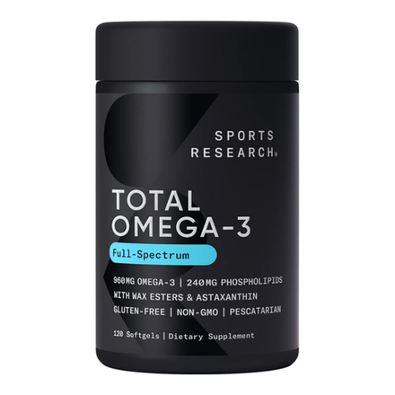 Sports Research, Комплекс Омега-3 1100 мг, Total Omega-3 1100 mg, 120 капсул