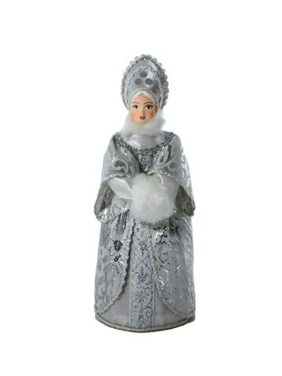 Кукла фарфоровая Снегурочка, новогодняя игрушка под елку, 25 см