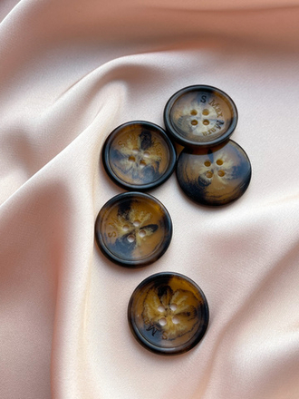 Пуговицы На Прокол МаксМ4 25 мм коричневые