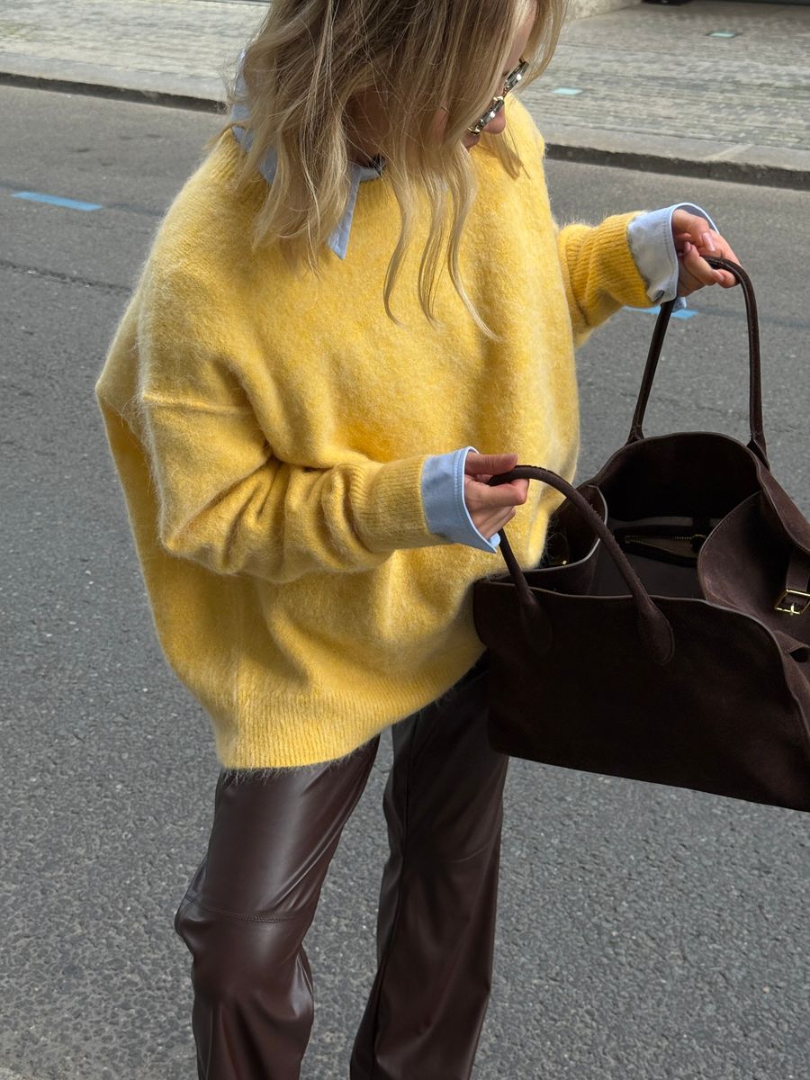 Джемпер альпака желтый