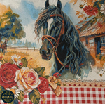 Декоративный гобеленовый чехол для интерьерной подушки Вороной 47х47