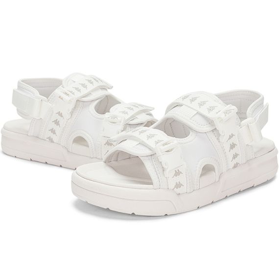Kappa Fabric Slip-Resistant Sandal 'White'