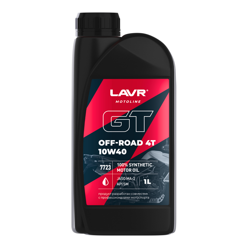 Моторное масло LAVR MOTO OFF ROAD 4T 10W-40 API SM синтетика 1л